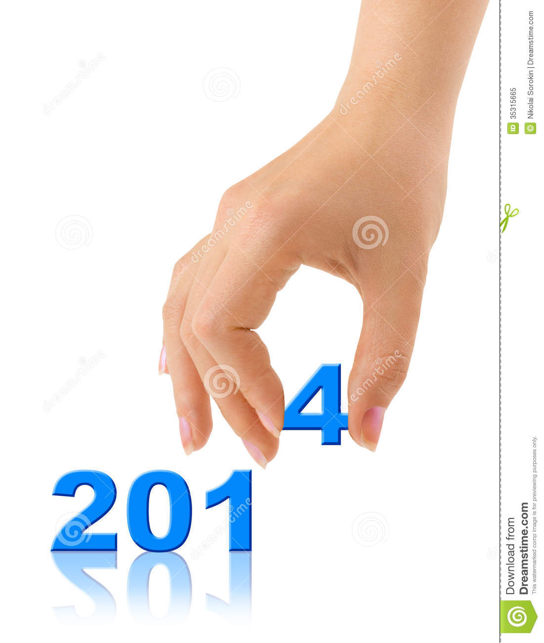 Numbers 2014 And Hand Royalty Free Stock Photo   Image  35315665