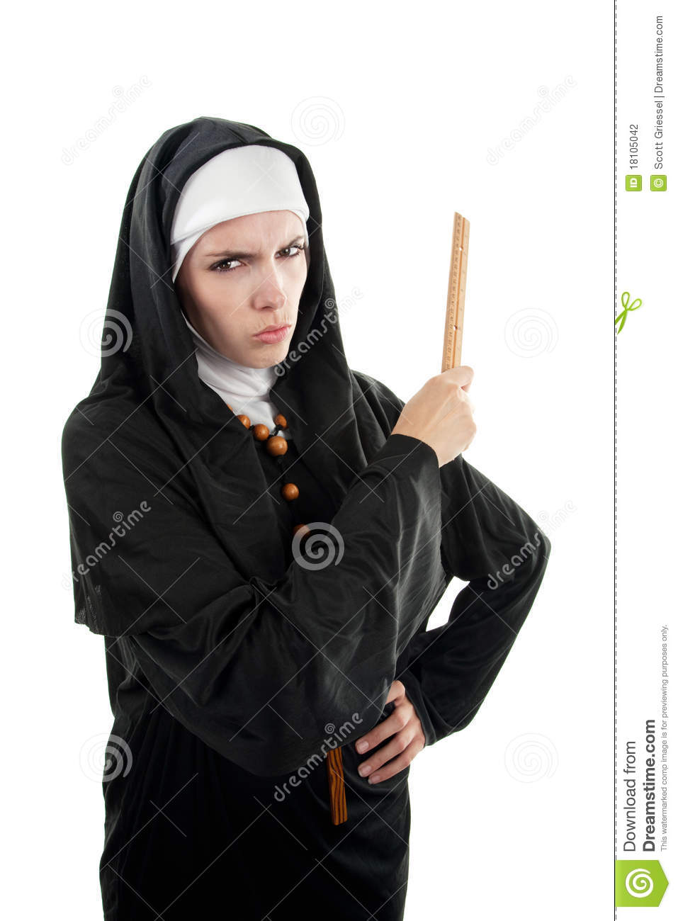 Nun Clipart Angry Nun With Ruler