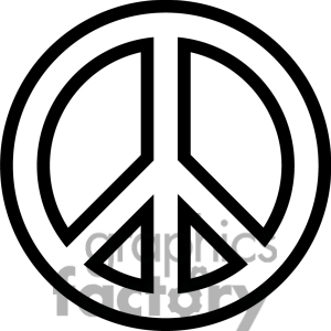 Peace Symbol Outline