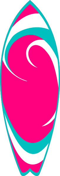 Pink   Teal Surfboard Clip Art At Clker Com   Vector Clip Art Online
