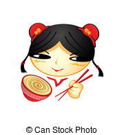 Ramen Girl   Cheerful Chinese Girl With Cup Of Ramen And