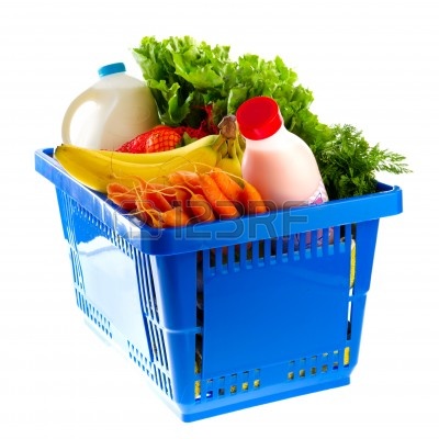 Shopping Basket With Food