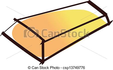 Vectors Illustration Of A Gold Bar Csp13749776   Search Clipart
