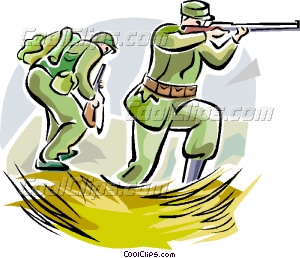 Ww1 Soldiers With Weapons Vector Clip Art