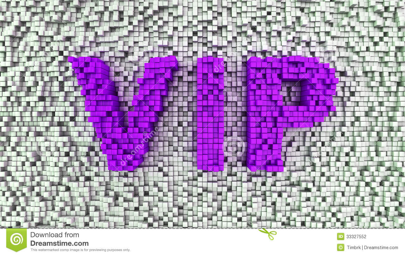 Abbreviation Vip Made From Matrix Of Purple Cubes