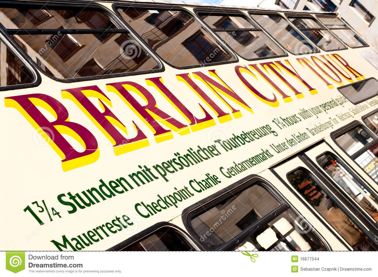 Berlin City Tour Bus Editorial Stock Image   Image  16677544