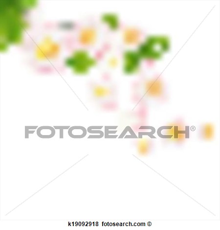 Clip Art   Pink Apple Tree Flowers Border  Fotosearch   Search Clipart
