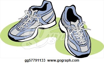 Clip Art Vector   Vector Illustration Of A Pair Of Athletic  Sports