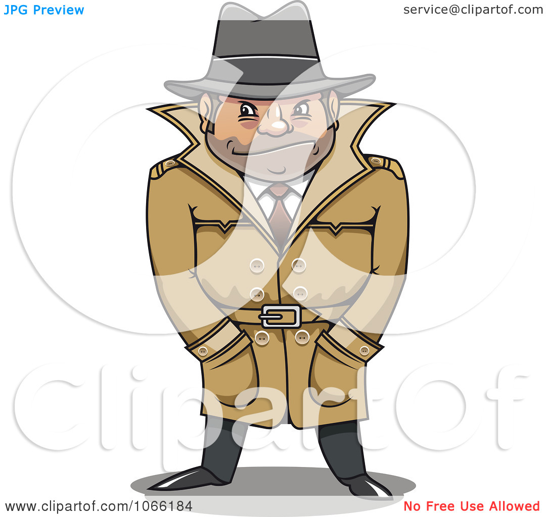 Clipart Investigator With His Hands In His Pockets   Royalty Free    