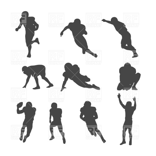 Football Players Silhouettes Download Free Vector Clipart  Eps
