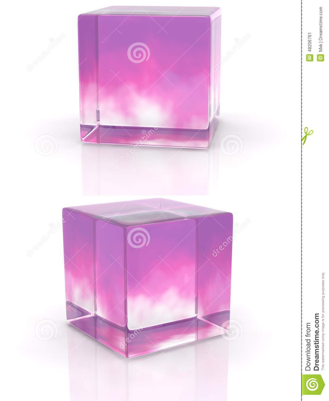 Glass Cube Stock Illustration   Image  48206761