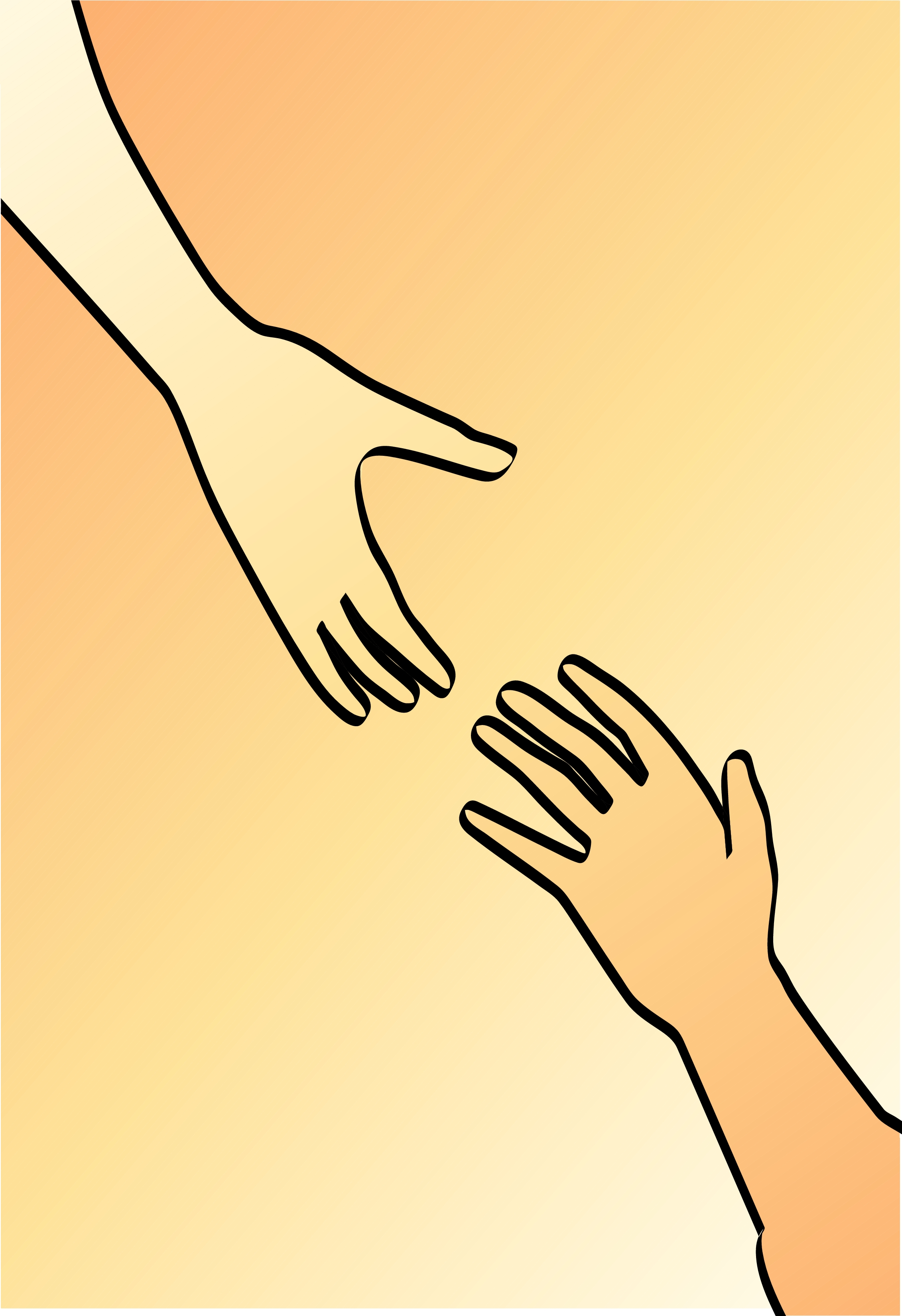 Grasping Hands Religious Clipart