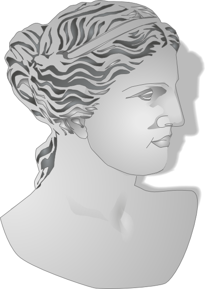 Greek Statue Clipart Roman Female Profile Statue