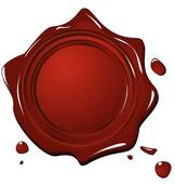 Illustration Of Wax Grunge Red Seal   Royalty Free Clip Art