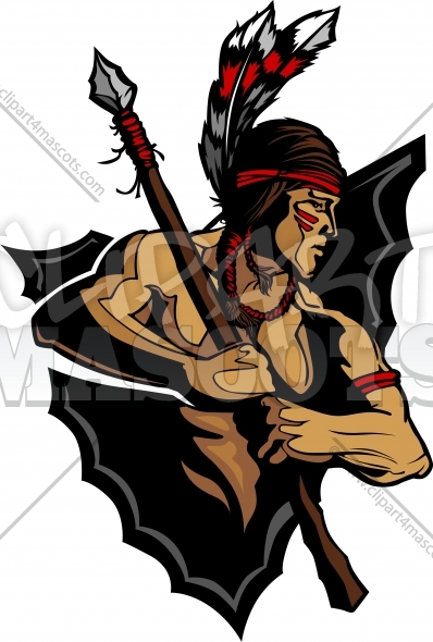 Indian Warrior Clipart Graphic Vector Cartoon
