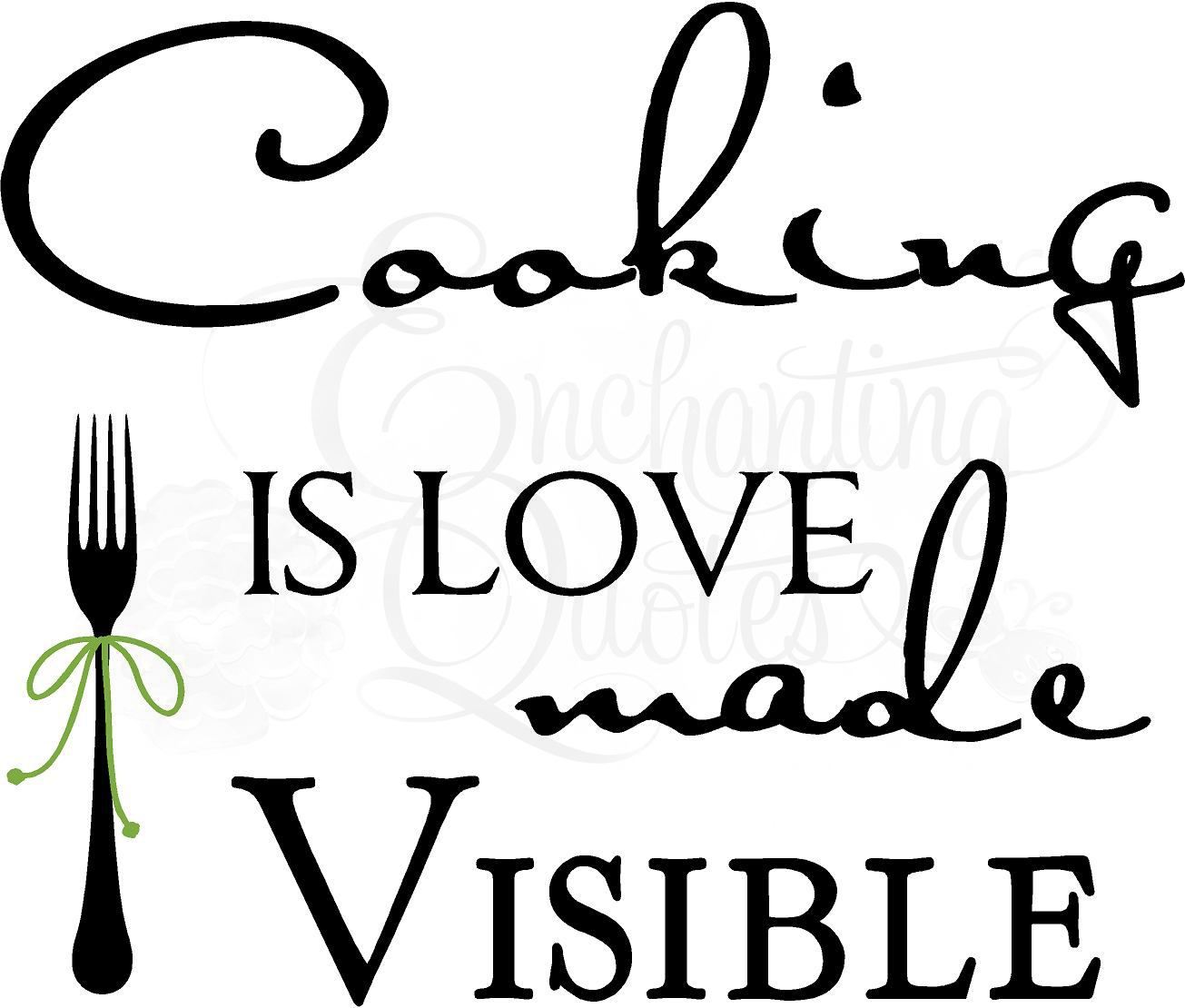 Kitchen Decals   Kitchen Wall Quotes Cooking Is Love Made Visible
