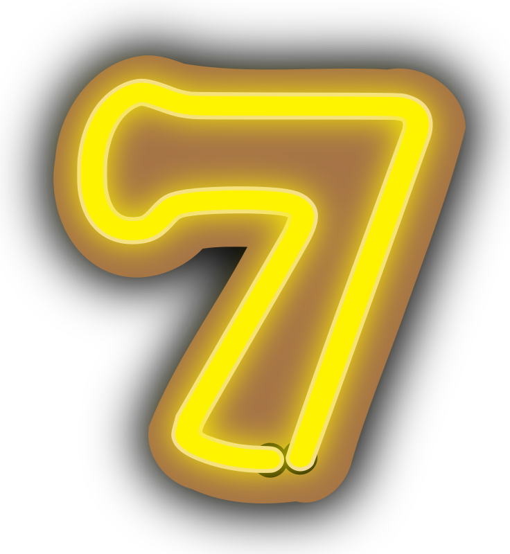 Number Seven By Binameusl   Number Seven With A Neon Look