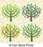 Orchard Fruit Tree Vector Clipart Illustrations  318 Orchard Fruit