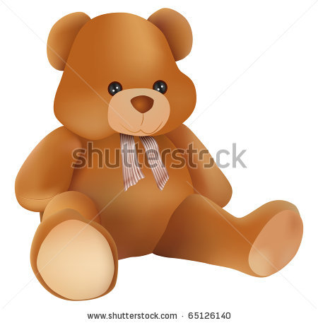 Picture Of A Stuffed Teddy Bear In A Vector Clip Art Illustration