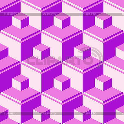 Purple Abstract Cubes Art Illustration     Robertosch