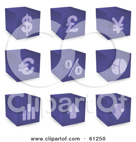 Royalty Free  Rf  Clipart Illustration Of A Blue 3d Euro Symbol On A