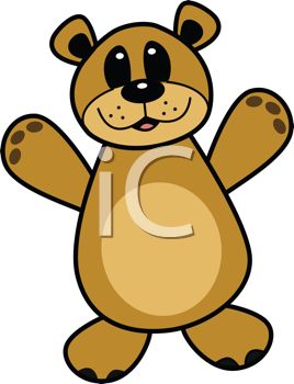 Smiling Stuffed Teddy Bear   Royalty Free Clipart Picture