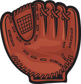 Softball Bat And Glove Clipart Baseball Glove   Clipart