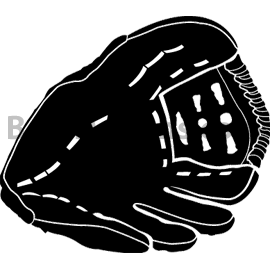 Softball Glove   Black And White
