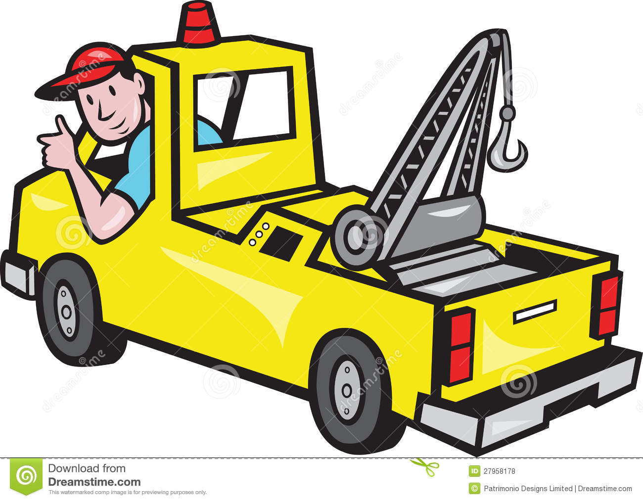 Tow Wrecker Truck Driver Thumbs Up Royalty Free Stock Photos   Image    