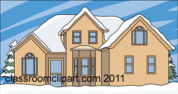 Weather   Winter House With Snow   Classroom Clipart