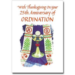 25th Ordination Anniversary Card  Cb1415