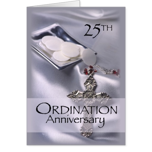 25th Ordination Anniversary Cross Host Priest Card From Zazzle Com