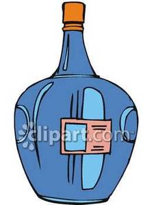 Bottle Of Alcohol   Royalty Free Clipart Picture