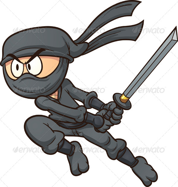 Cartoon Ninja   Characters Vectors
