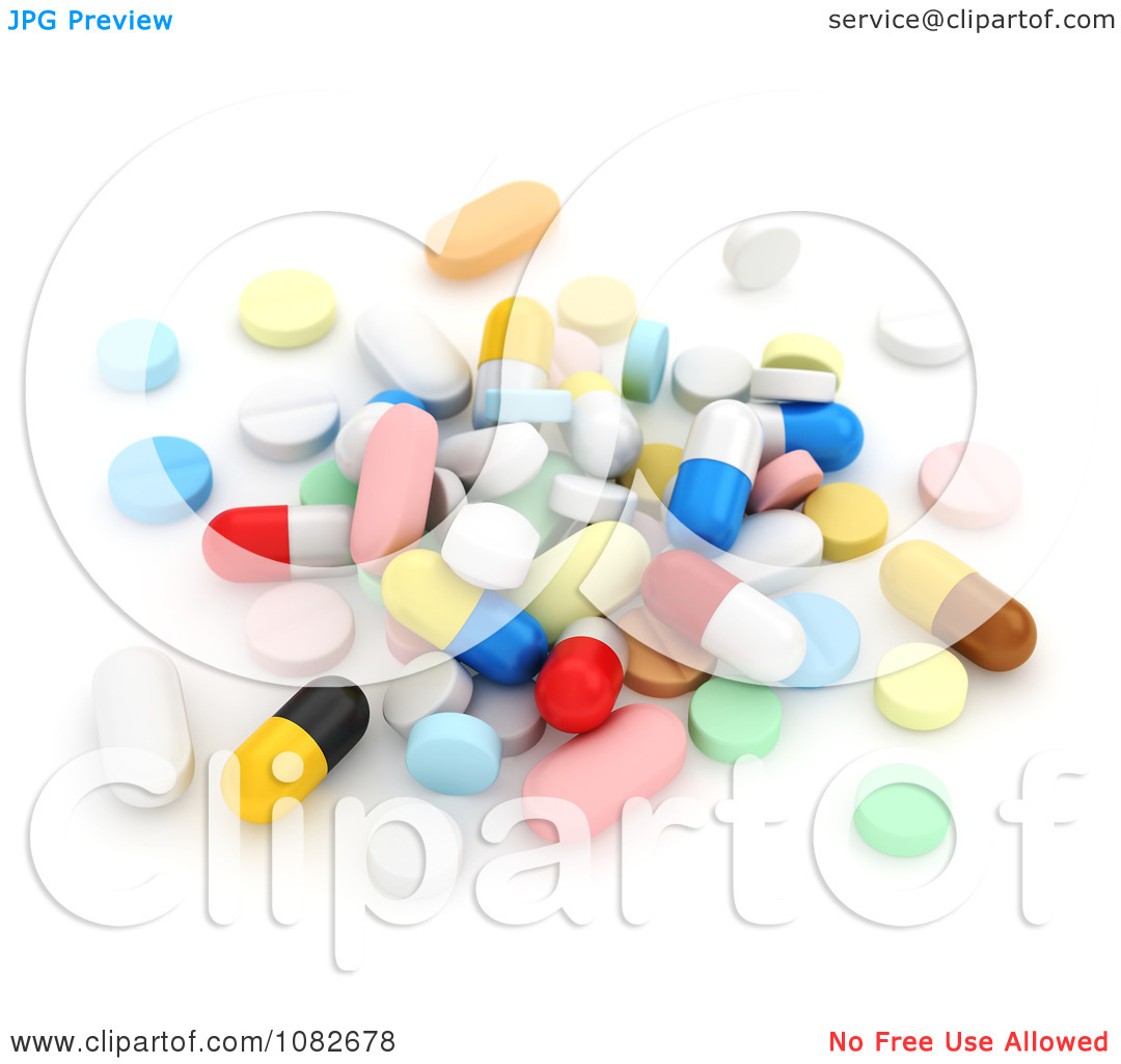 Clipart 3d Pile Of Pills   Royalty Free Cgi Illustration By Bnp Design