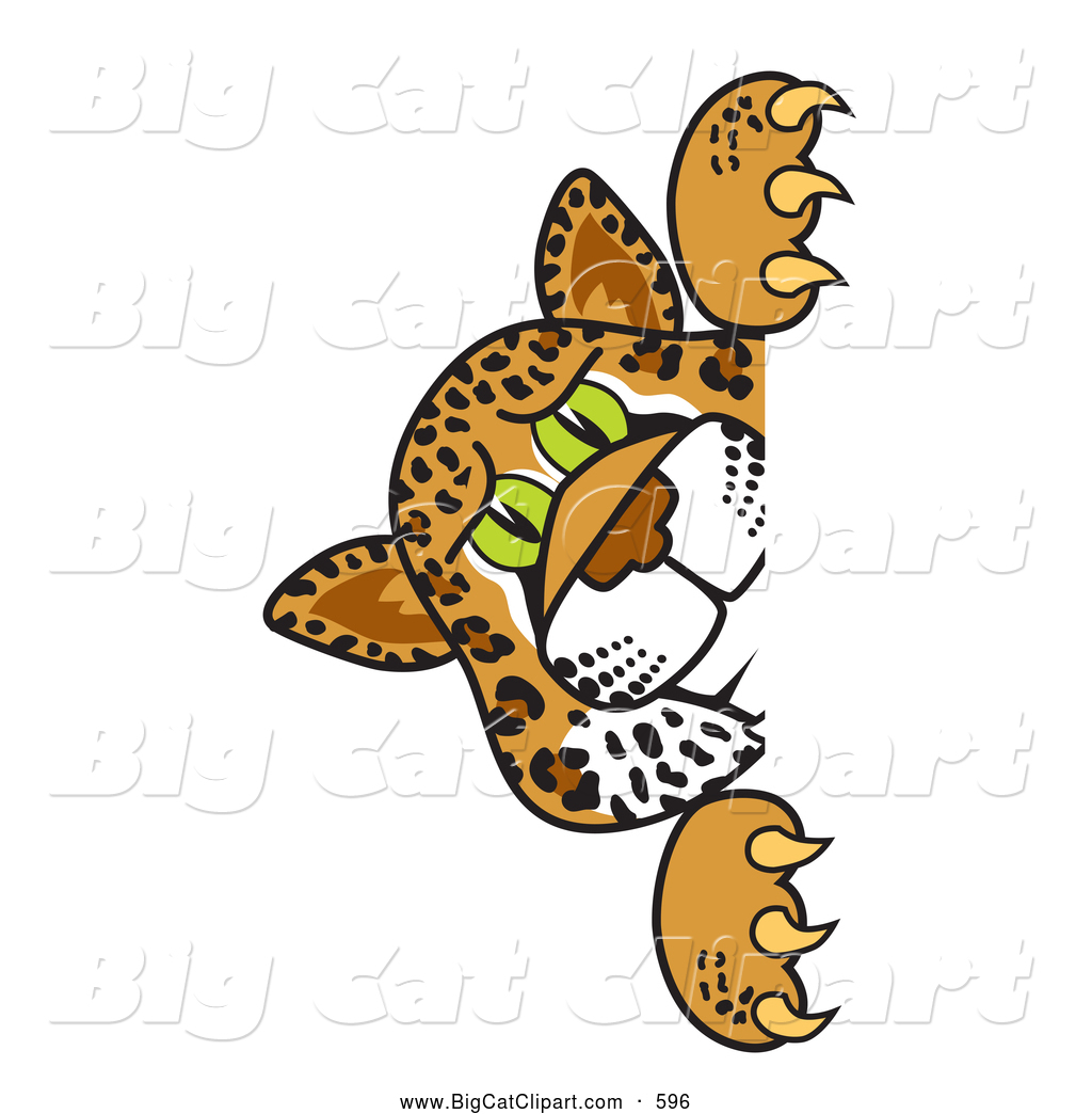 Clipart Of A Friendly Cheetah Jaguar Or Leopard Character School
