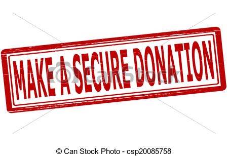 Clipart Vector Of Make A Secure Donation   Stamp With Text Make A