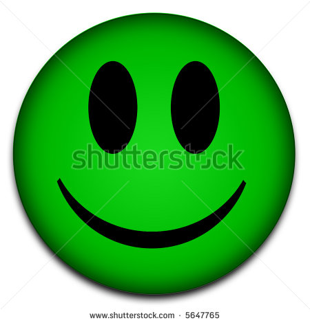 Green Smiley Faces Cartoon
