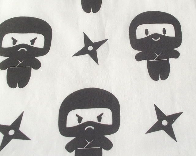 Happy Grumpy Ninjas Fabric   Www Spoonflower Com Fabric 5818