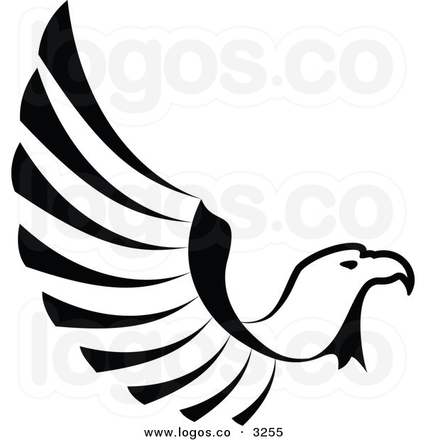 Hawk Clipart Black And White Royalty Free Vector Of A Black And White