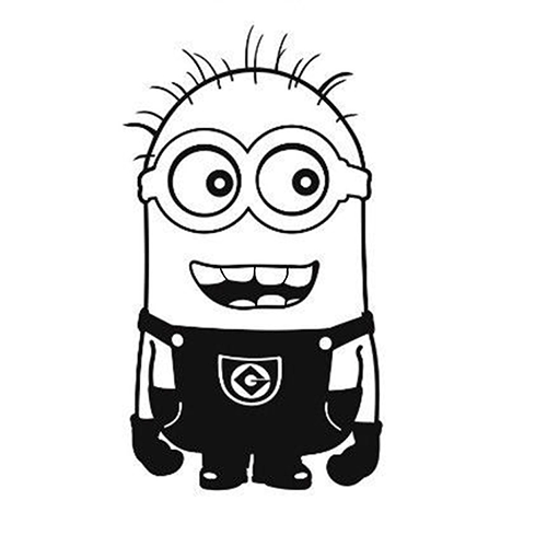 Minion Black And White Clipart   Free Clip Art Images