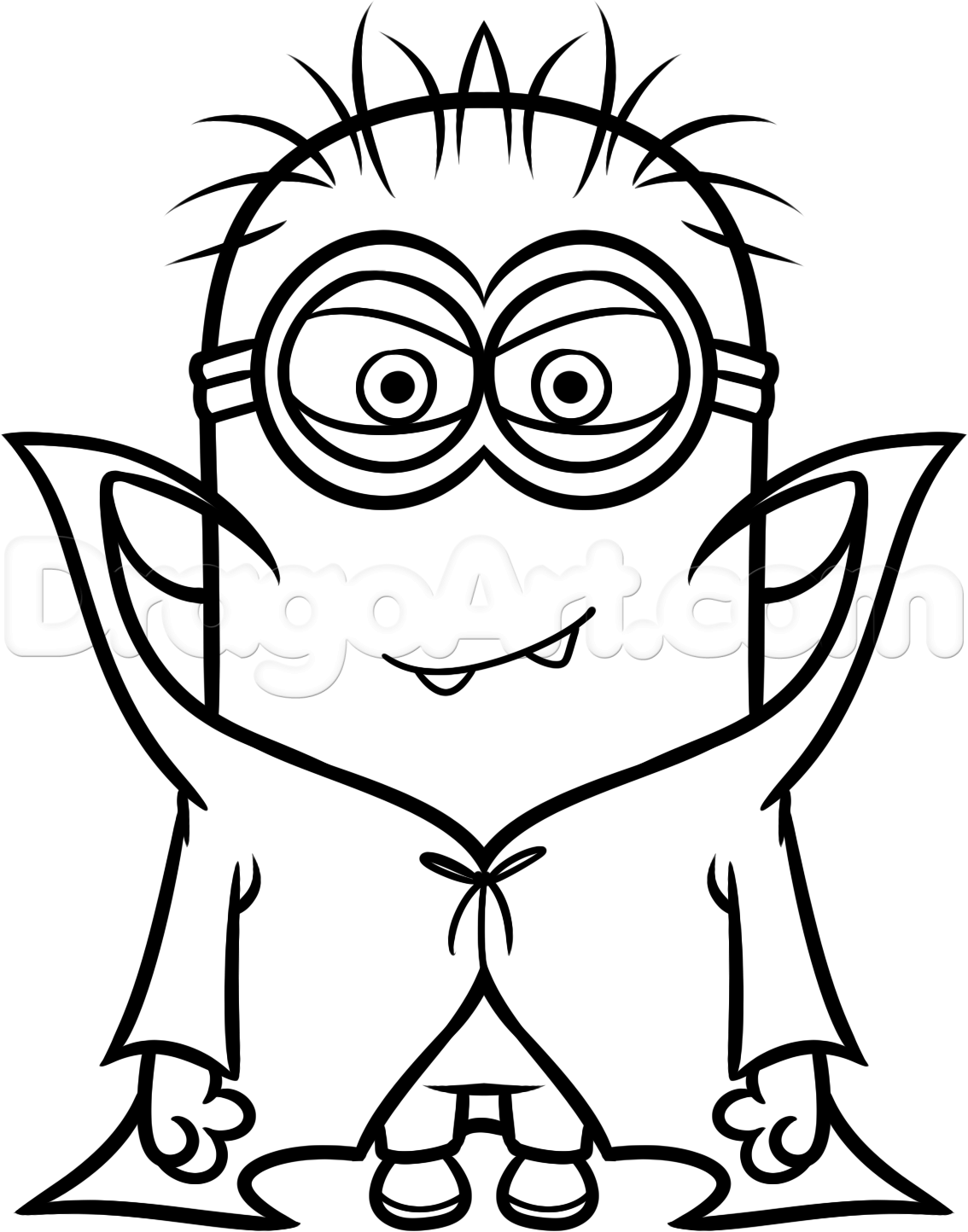 Minion Halloween Colouring Pages