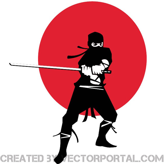 Ninja Warrior Vector Image   Download At Vectorportal