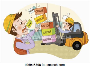 Of An Illustration Of A Forklift Accident Ti069a5308   Search Eps Clip