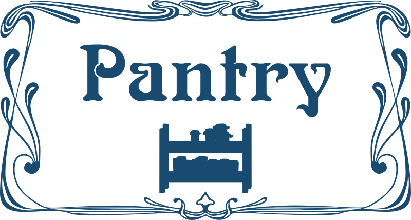 Pantry Door Sign By Moini   Door Sign For Your Pantry With Silhouette    