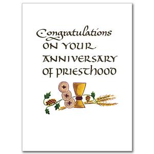 Priest Anniversary Card Pk10   Ca6079