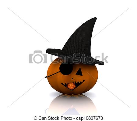 Pumpkin Pirate Halloween   3d   Csp10807673
