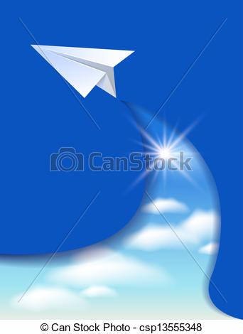 Sky   Flyer Template With Paper    Csp13555348   Search Clip Art