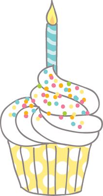 August Birthday Clipart Free Cupcake Clip Art