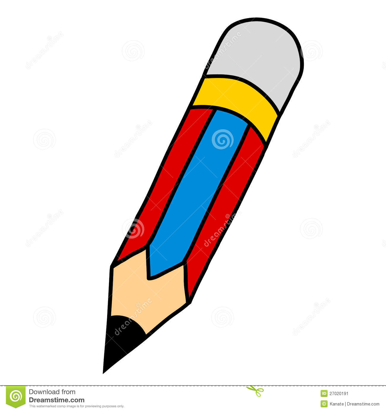 Cartoon Pencil Hand Writing  Stock Image   Image  27020191